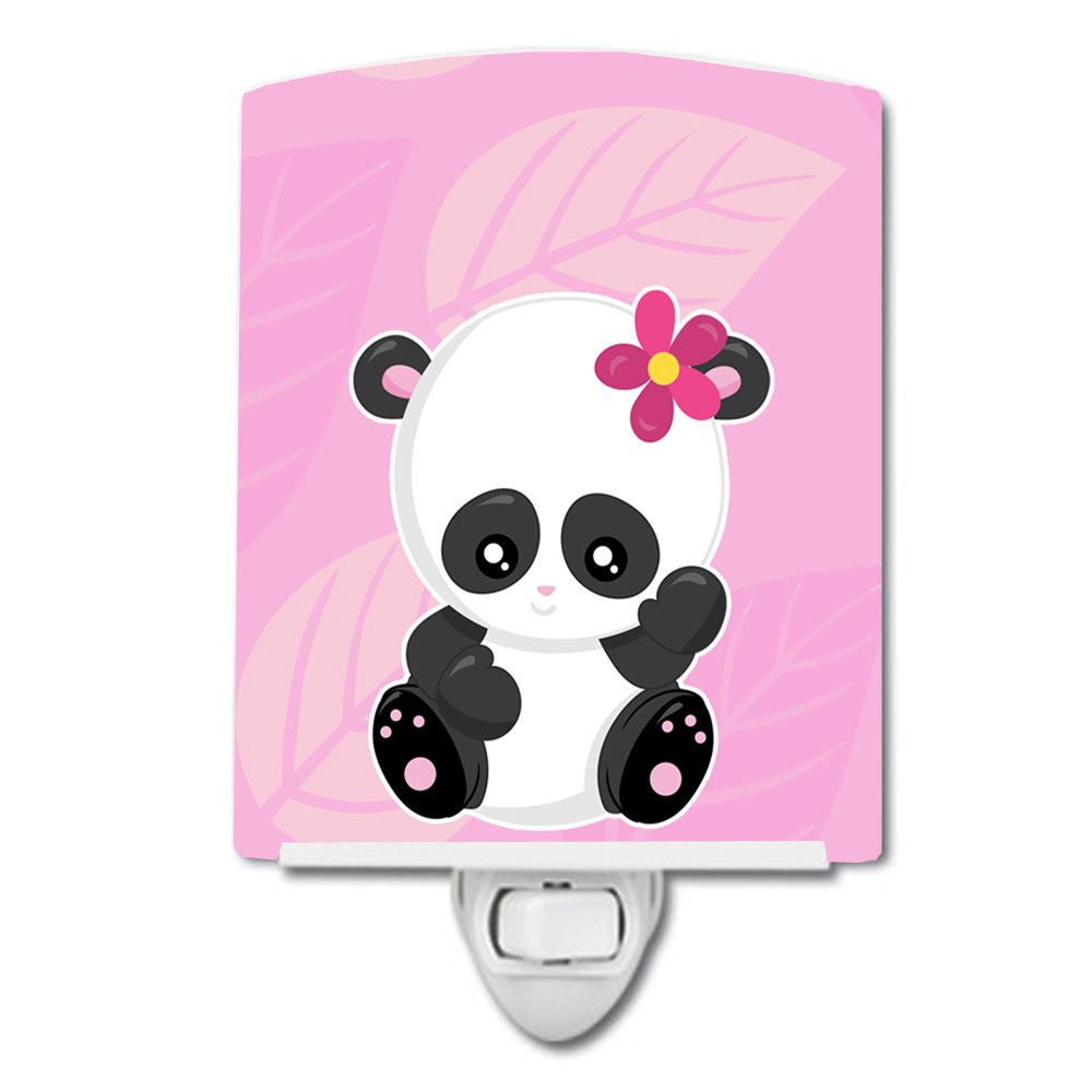 Carolines Treasures BB6799CNL Hey Yall Panda Ceramic Night Light Compact, ULCertified, Ideal for Bedroom, Bathroom, Nursery, 