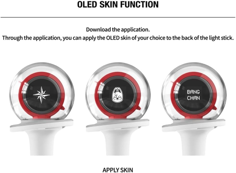 Bensmabay SK Lightstick V2.0,SKZ Cheering Lights for Concert Light Sticks/K-Pop Kids Lightstick with Keychain