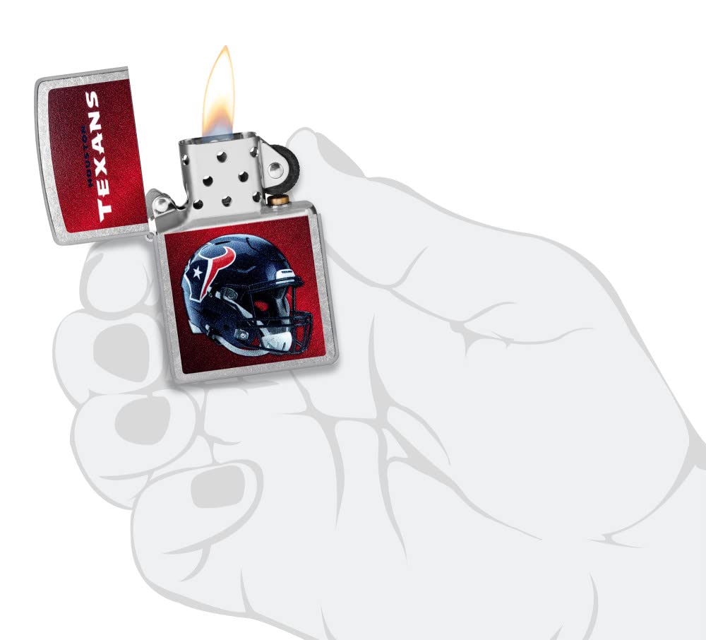 Zippo Nfl Houston Texans Helmet Street Chrome Pocket Lighter