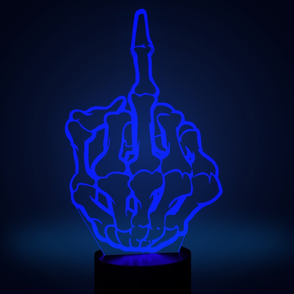 YTDZLTD Optical Illusion 3D Night Light Lamp - 16 Color Changing, Remote Control, Touch Switch, Model NBT-001, USB Powered