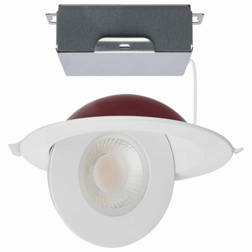 SATCO 6 in. Adjutsable CCT Canless New Construction IC Rated Dimmable Indoor Fire Rated Integrated LED Recessed Light S11881