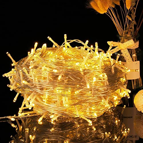 Desidiya LED Rice Lights for Home Decoration Strip and Diwali Christmas Indoor Outdoor Decoration Wedding, 19 Meters (Warm White