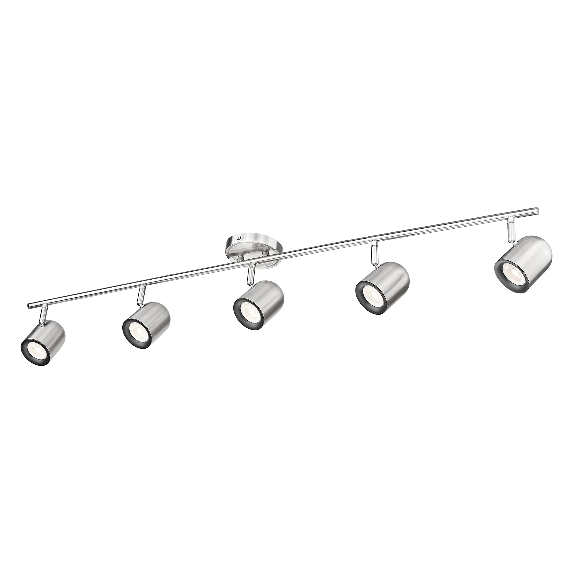 Femila 43 Track Light  Brushed Nickel Led Track Lighting Fixtures Ceiling  Rotatable Led Track Lighting Kit  Bulbs Included  4Fs78Tl-5 Bn