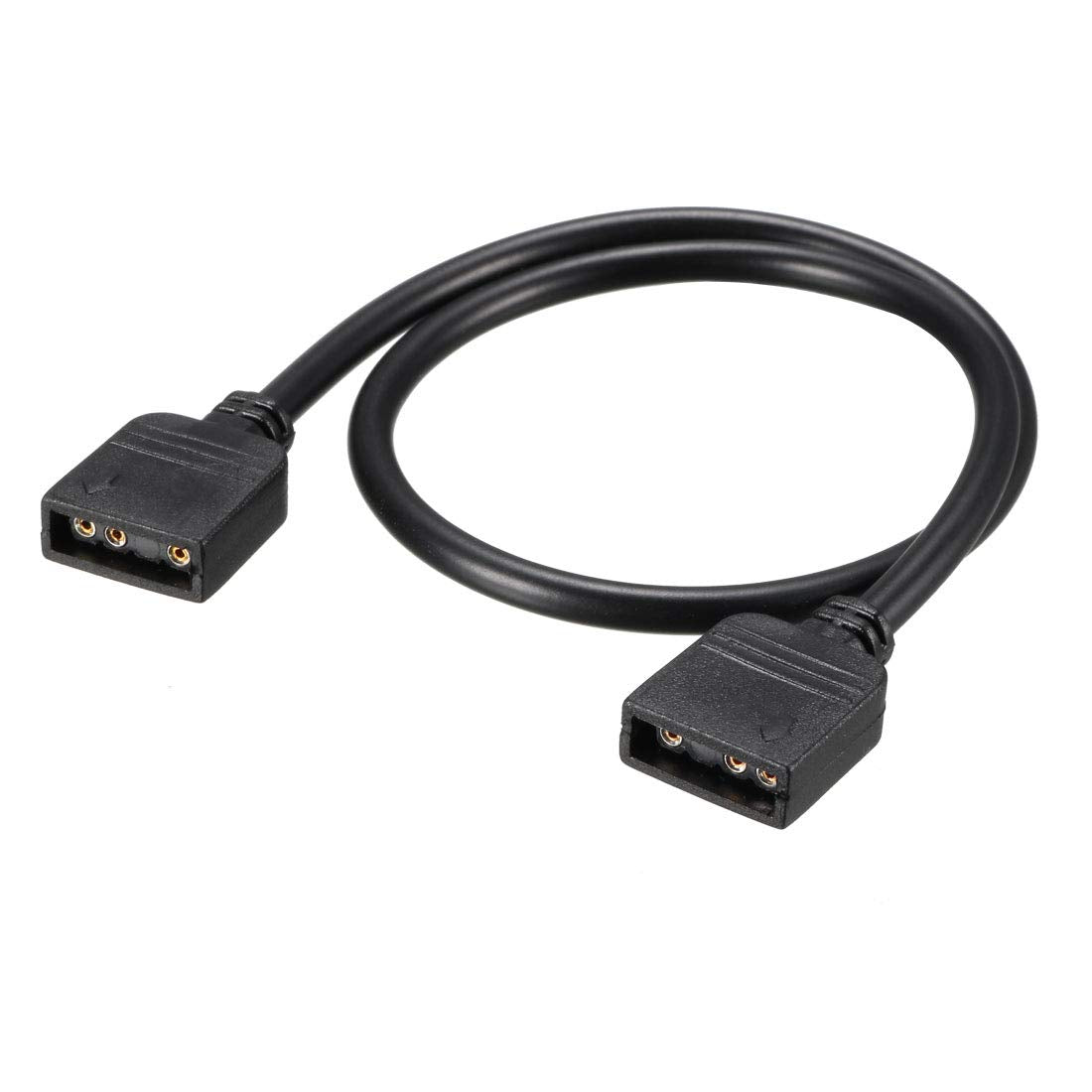 uxcell ARGB Splitter Cable Female to Female 3 Pin Extension Connector Cord Wire for 5050 3528 LED Light Strips 30cm Length