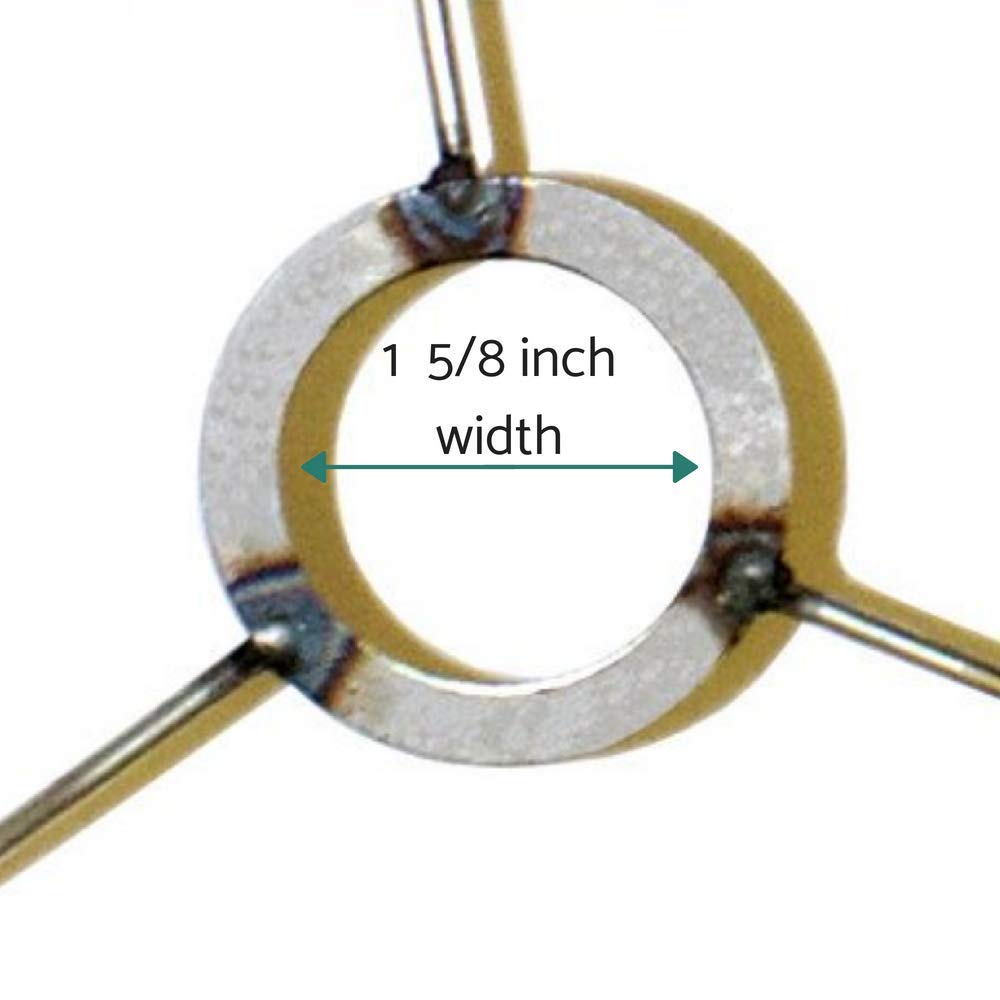 I Like That Lamp Wire Lamp Shade Rings With European Fitter (14Diameter), Includes 2 Galvanized Steel Silver Drum Rings, Make Di