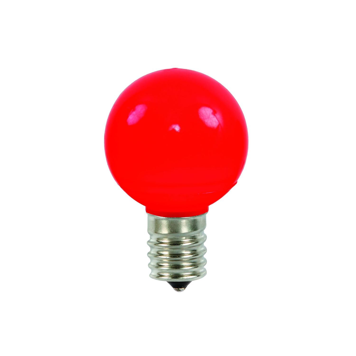 Vickerman G50 LED Replacement Bulb, Red Ceramic, 25-Pack, Model XLEDCG53-25
