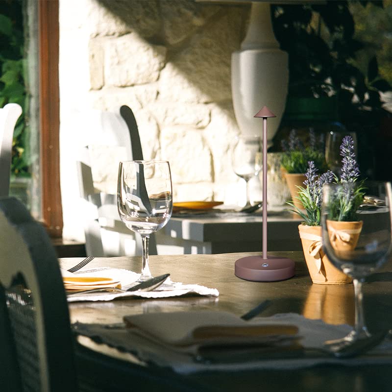 Eypid Cordless Table Lamp, Rechargeable Led Touch Lamp, Dimmable Night Light, Rust