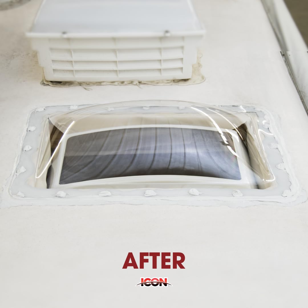 ICON RV Skylight - SL1422C - Clear, Fits 14x22 Openings, 16x26 Overall, Outer Dome Skylight Covering Replacement for RV, Camper,