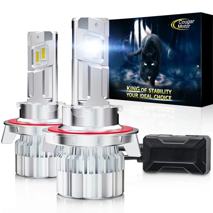 Cougar Motor H13 Bulbs, H13 Fog Bulb Double CANBUS-Ready, Ultra-Bright White Light, Fit for 2005-2018 F250/F350, Auxiliary Fog L