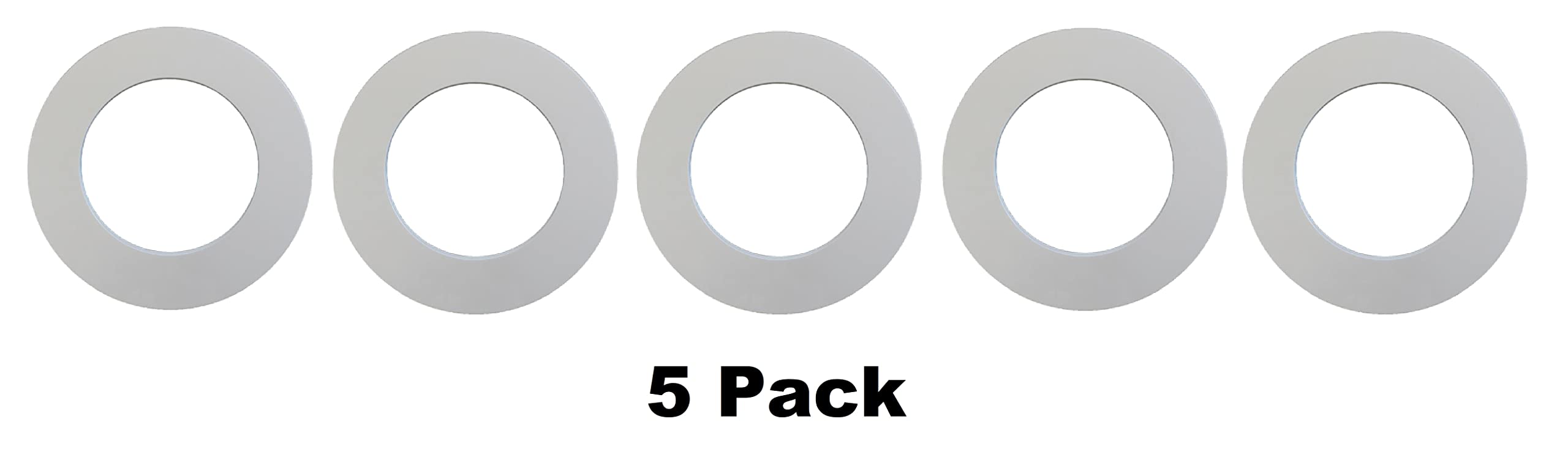 JSP Manufacturing Trim Rings Plastic Ring 10in for Can Lights, 5 Pack, White