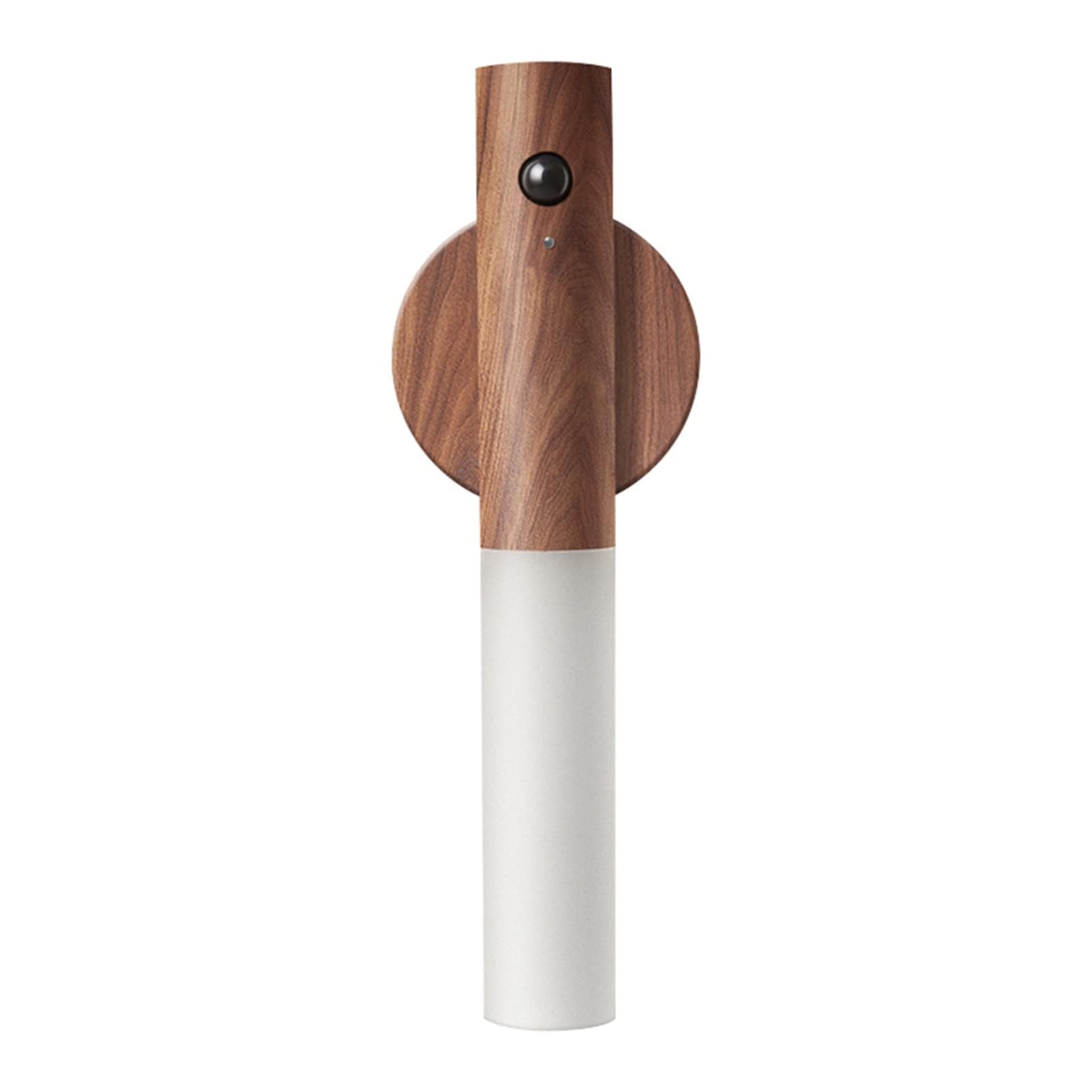 LANDGOO Motion Sensor Night Light, Rechargeable LED, Wooden Wall Sconce, Battery Powered, Walnut Wood, Portable, 1PC
