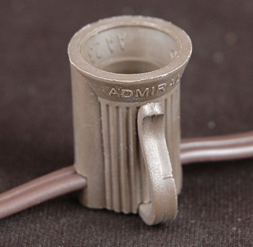 Novelty Lights C7 Outdoor String Light - 12.5ft, Brown Wire, 25 Sockets, Candelabra Base, Model C725-6-BR