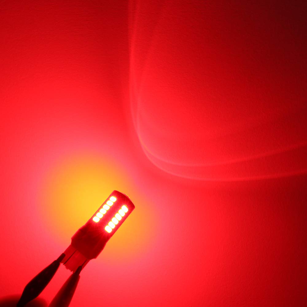 Alla Lighting 2800Lm T20 Wedge 7440 7443 Led Bulbs, Red Brake Tail Lights/Turn Signal Blinker Lamps 7444 7440Ll 7443Ll Xtreme Su