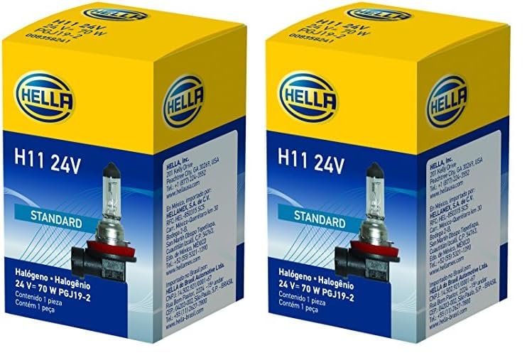 HELLA H1 24V Standard Halogen Bulb, 70W (Pack of 2)