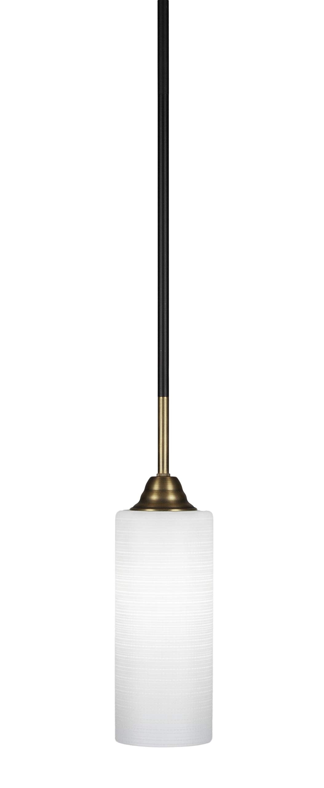 Toltec Lighting Paramount 1 Light Mini Pendant in Matte Black & Brass (3401-MBBR-4091)