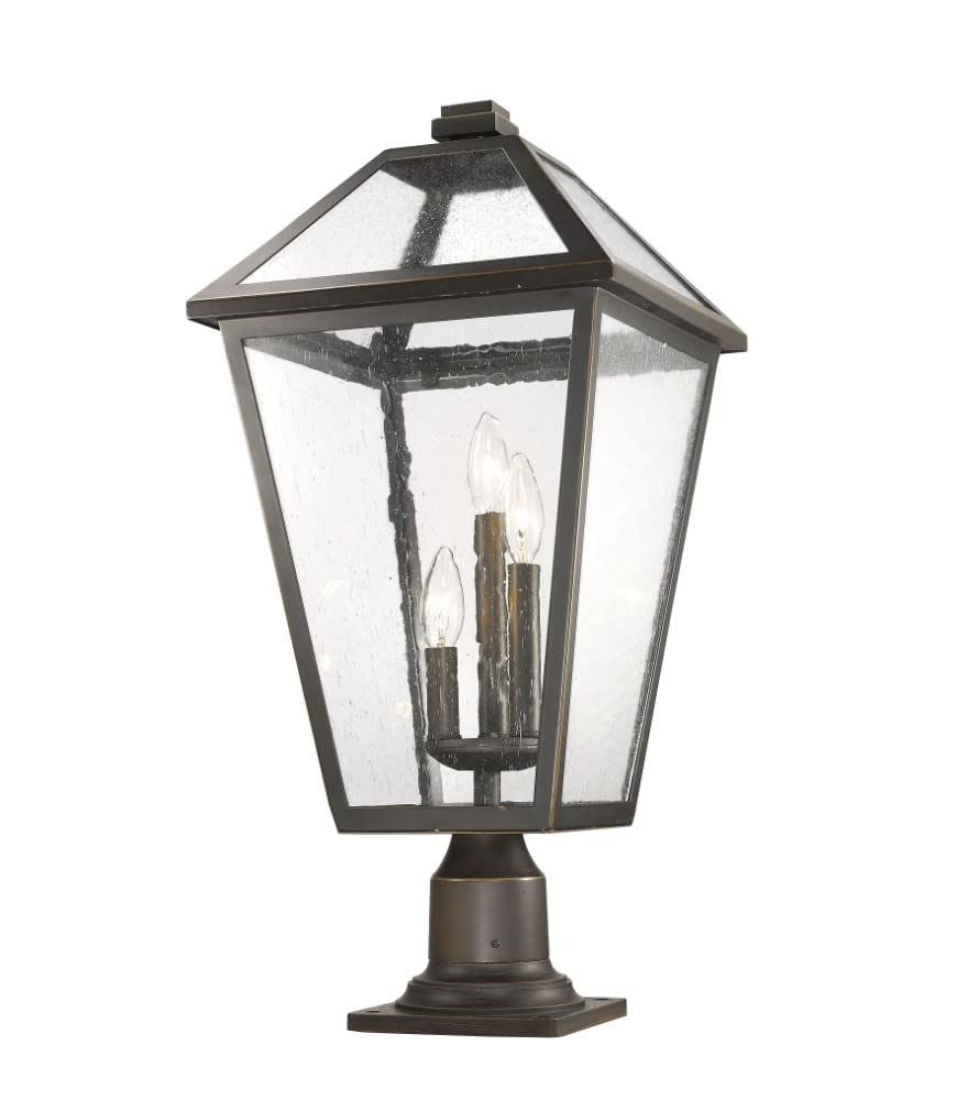 Z-Lite 3 Light Outdoor Pier Mounted Fixture, Stainless Steel, Seedy, 25.75x12.25x12.25, Model 579PHXLR-533PM-ORB