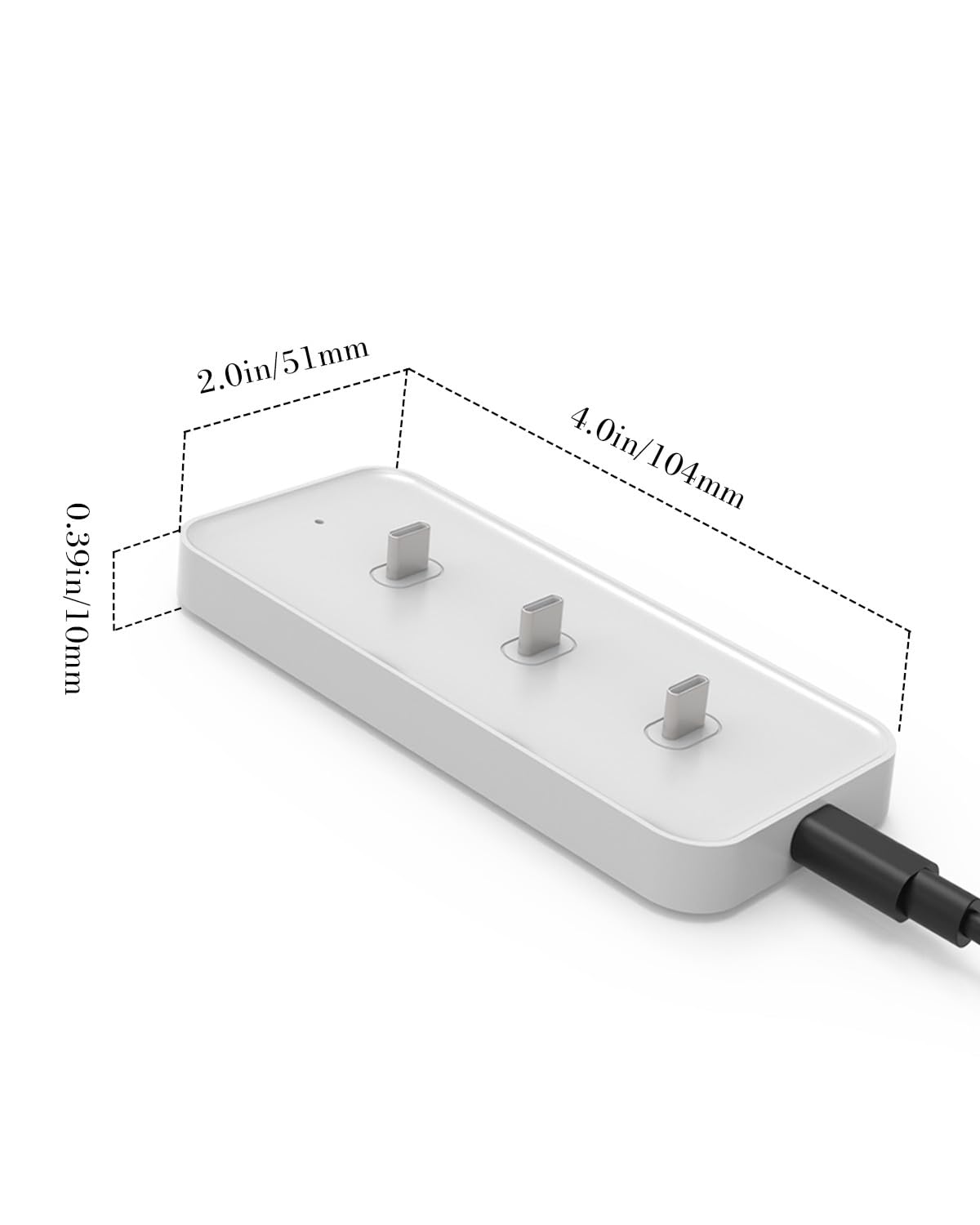 Anmeery Motion Sensor Charging Station for 3 Devices, LED Lights, White, Model P3000