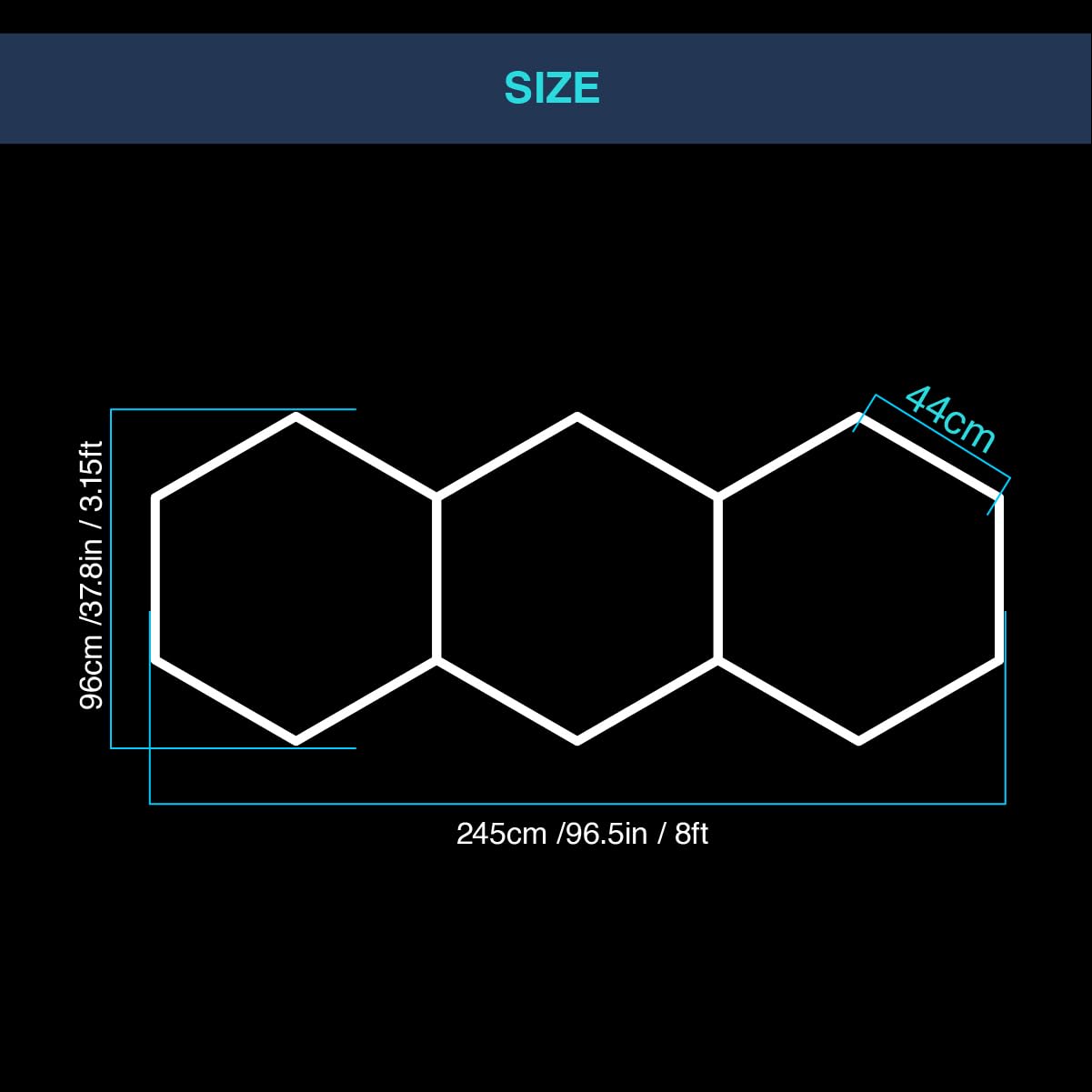 Hexagon Garage Light :16 Pack 128W 6500K 3 Honeycomb Ceiling Hex Lights Hexagon Led Lights For Garage Gym Basement Warehouse Auto Beauty Shop Car Detailing Hair Salon Workshop Lighting (Hexagon-3-1)