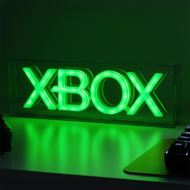 Paladone Xbox LED Neon Light, Free Standing or Wall Mountable, 30cm Wide, Multicolor, Model 12715