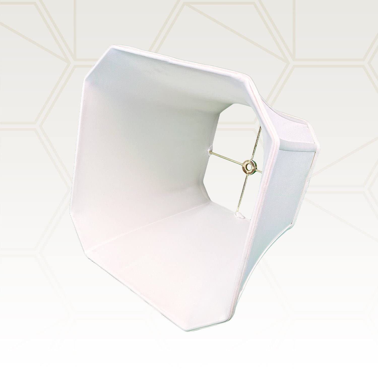 Royal Designs Bs-705-14Wh Timeless Square Cut Corner Bell Lamp Shade, 8 X 14 X 11.25, White