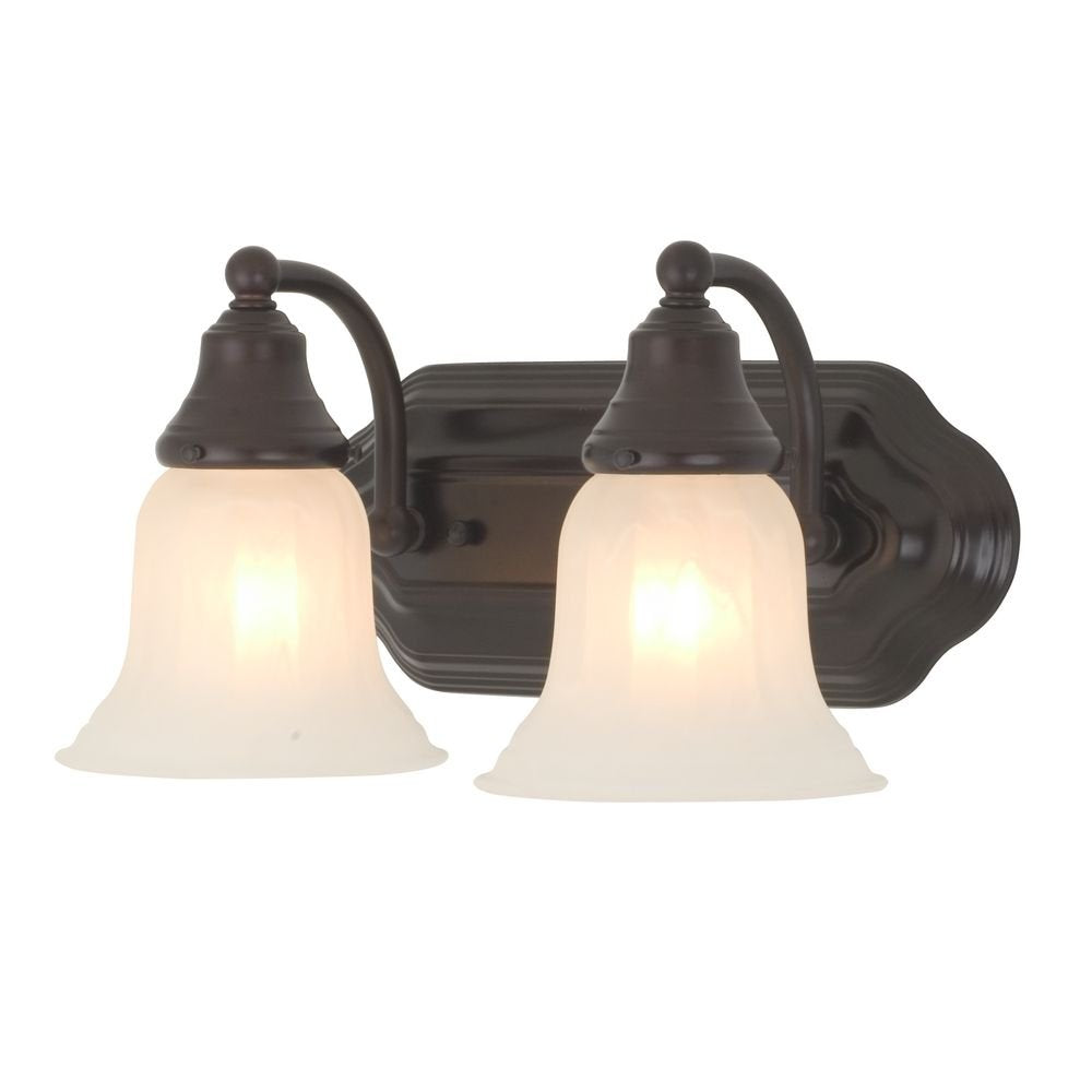 Design Classics Two-Light Bathroom Vanity Light, Alloy Steel, Royal Bronze, Model 841938000591