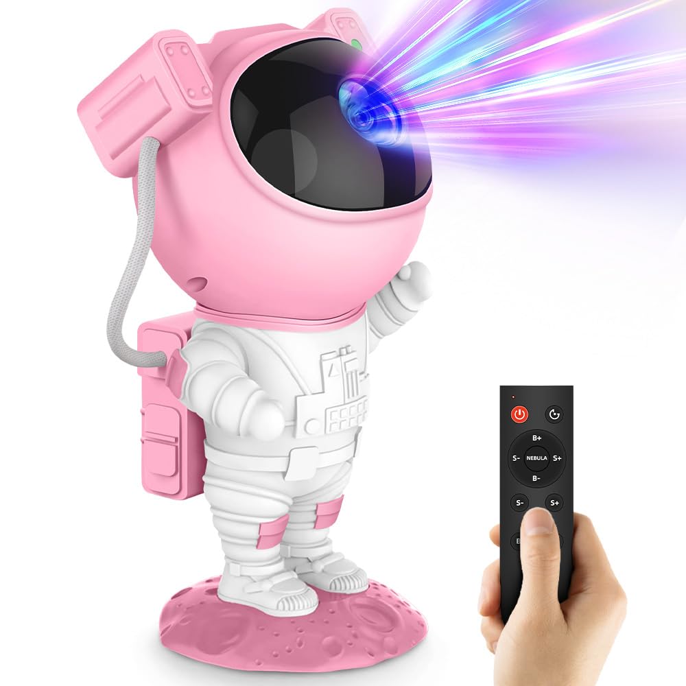 Acegamer Astronaut Galaxy Projector Night Light With Timer And Remote Star Starry Nebula Led Lamp, Gift For Kids And Adults For