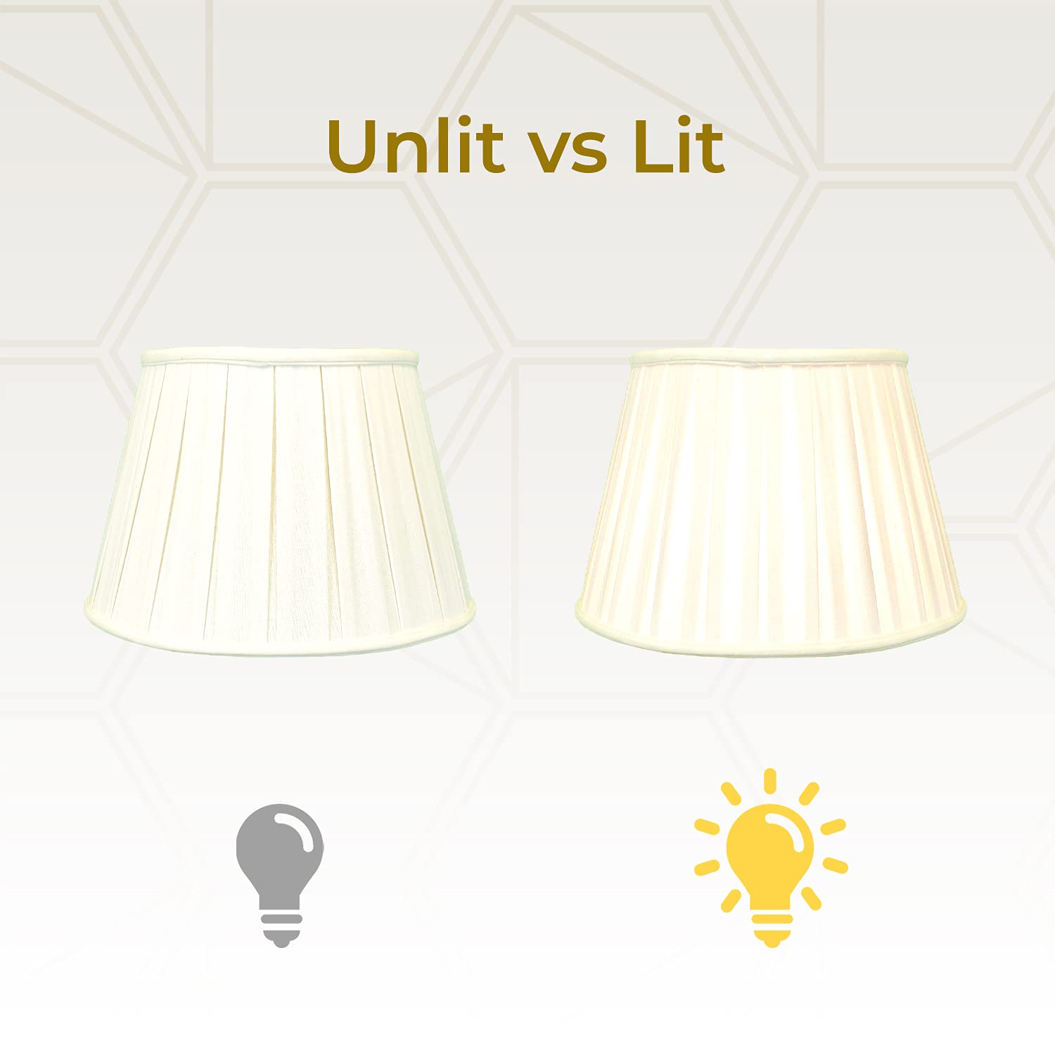 Royal Designs Empire English Pleat Basic Lamp Shade, Linen Eggshell, 10.5 X 16 X 11 (Bs-724-16Lneg)