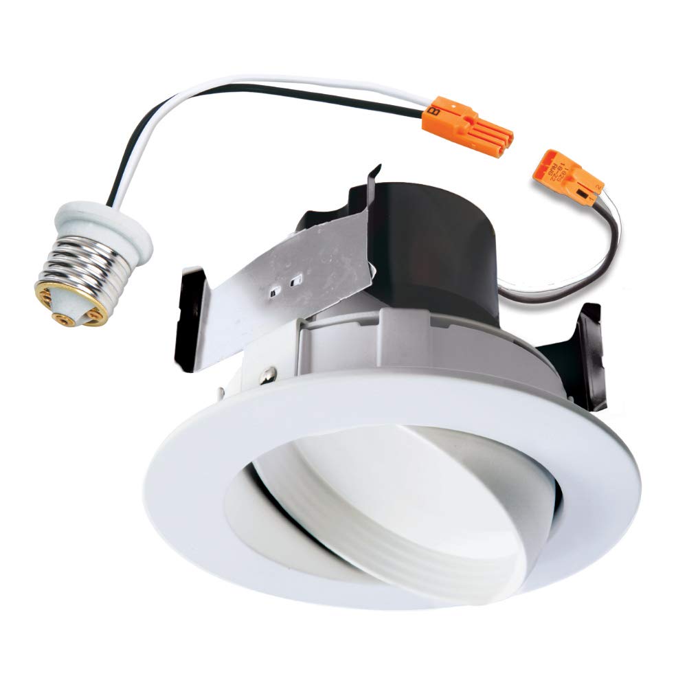 HALO RA406927WH 90CRI, 2700K, Very Wide Flood Integrated LED Recessed Trim, 4, White