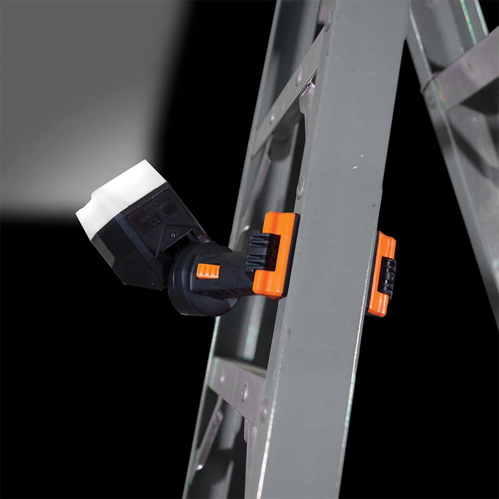 Klein Tools 56029 LED Clamp Work Light, 360° Rotation, 90° Pivot, Dust & Water Resistant, ABS Material