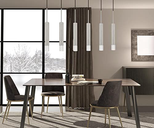 Cal Lighting Fx-3723-6P-Bs Transitional Led Pendant From Led Pendant Collection In Pewter, Nickel, Silver Finish, 4.75 Inches