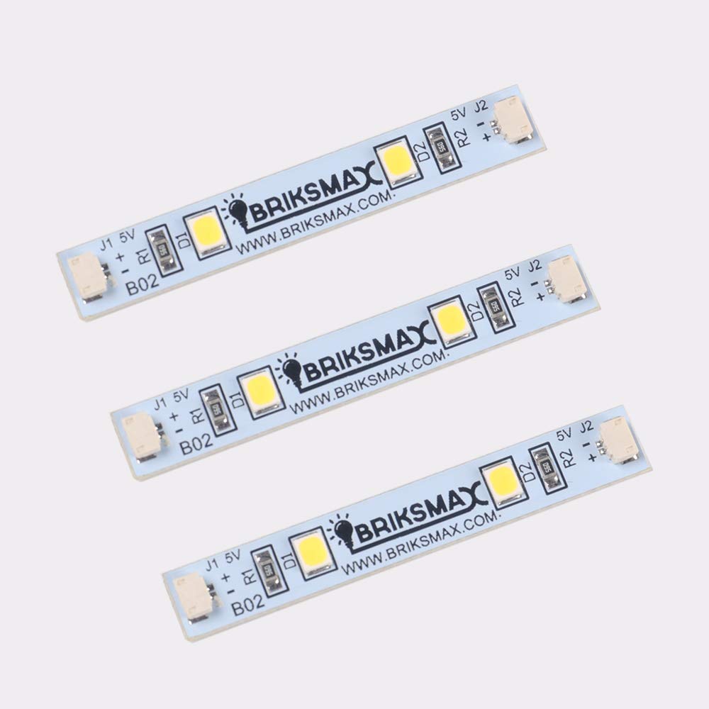 Briksmax Led Strip Lights Warm White For Diy Lego/Moc Lighting(3 Pack)