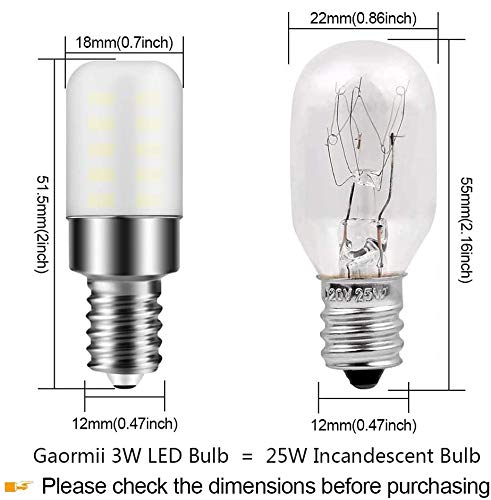Gaormii E12 Led Bulb 3W Equivalent To 25W C7 Replacement Bulbs Frosted Type B Candelabra Base 120V Daylight White 6000K For Chan