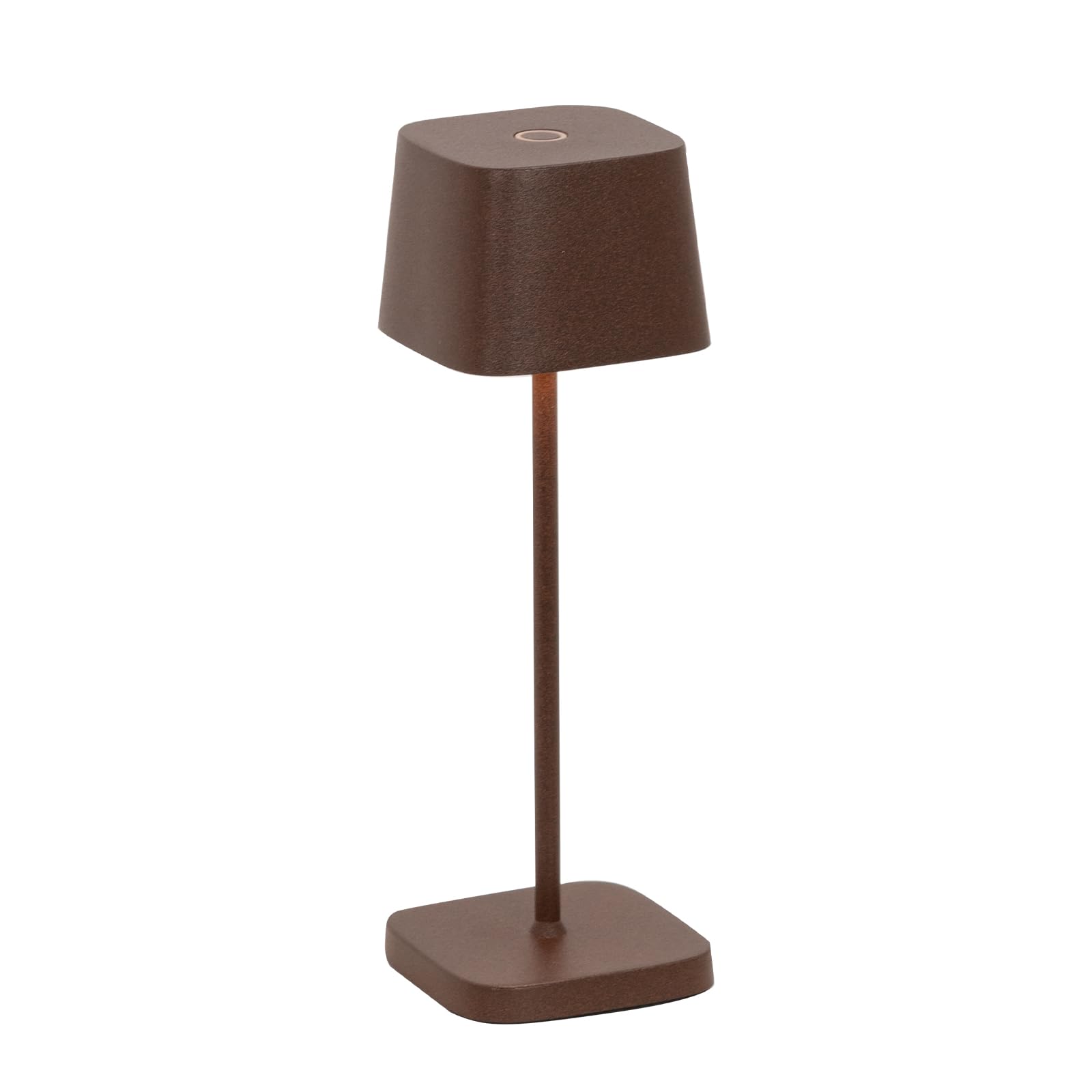 Zafferano Ofelia Micro Lamp Rechargeable Cordless Table Lamp Touch Control 7.9 Inches Rust Color Model LD1880R3