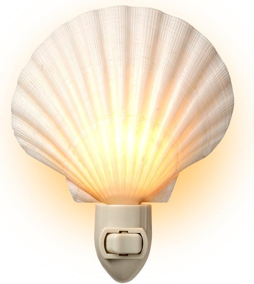 Tumbler Home Real Sea Shell Beach Night Light Real, Natural, Perfect For Beach Home Decor