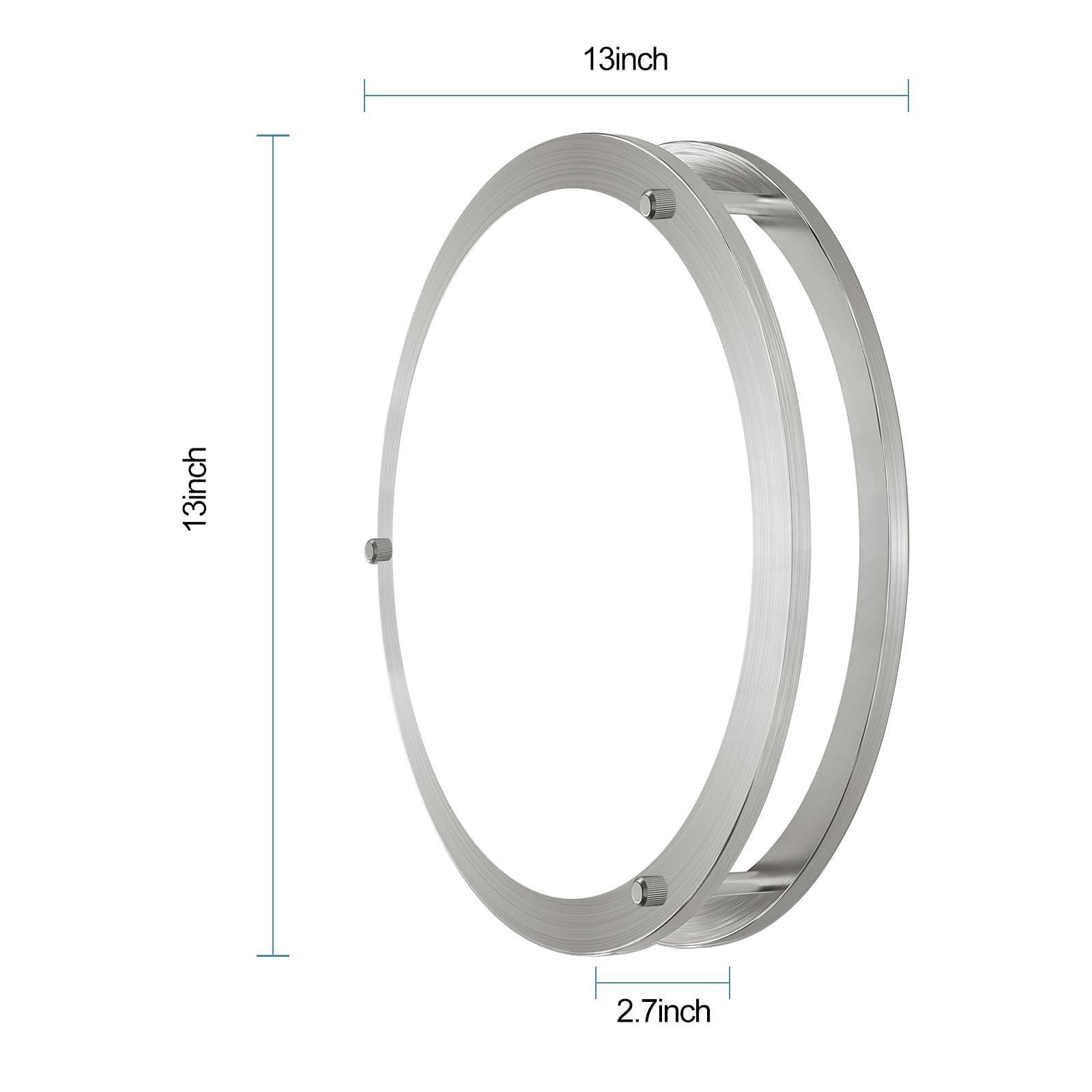 Elekeed 2 Pack 36W Ceiling Light Fixture Brushed Nickel, 13In Led Ceiling Light, Flush Mount Light Fixture No Flicker, 5000K Cei