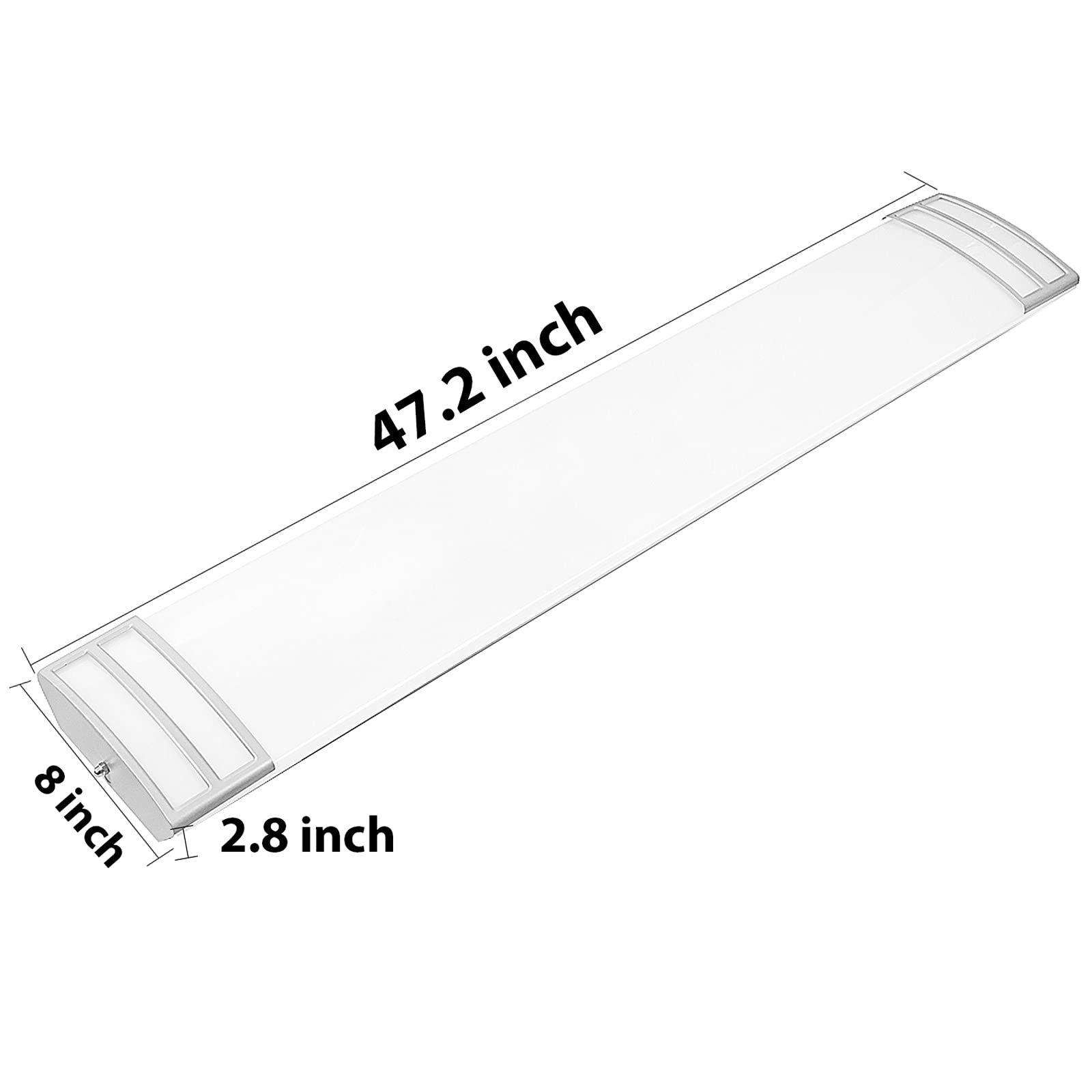 Faithsail 4Ft Led Flush Mount Kitchen Light Fixtures 50W 5600Lm, 1-10V Dimmable, 4000K, 4 Foot Led Kitchen Lighting Fixtures Cei