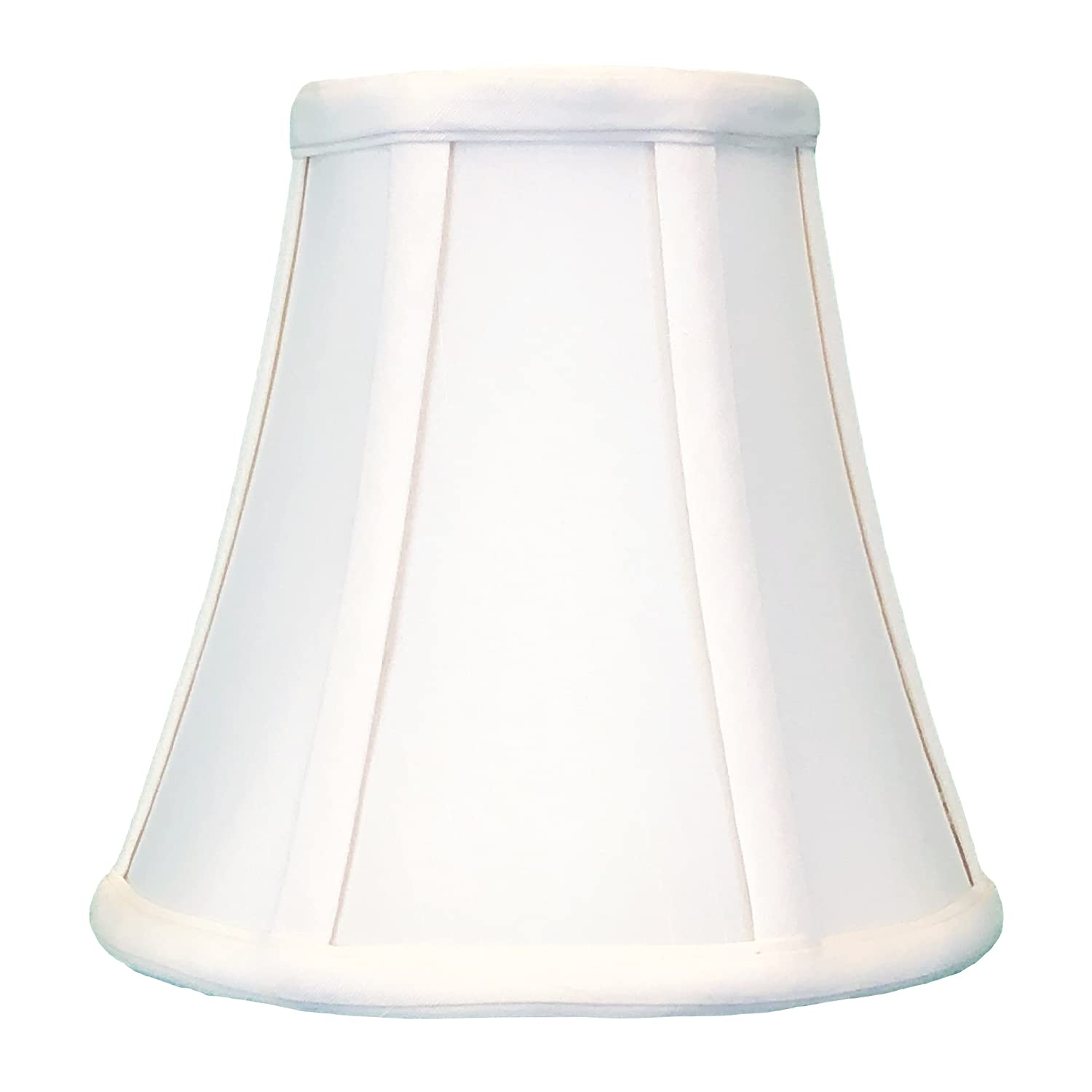 Royal Designs, Inc. True Bell Lamp Shade With Round Clip, Bs-704Rc-7Wh-2, White, 3.75 X 7 X 6.75, Set Of 2