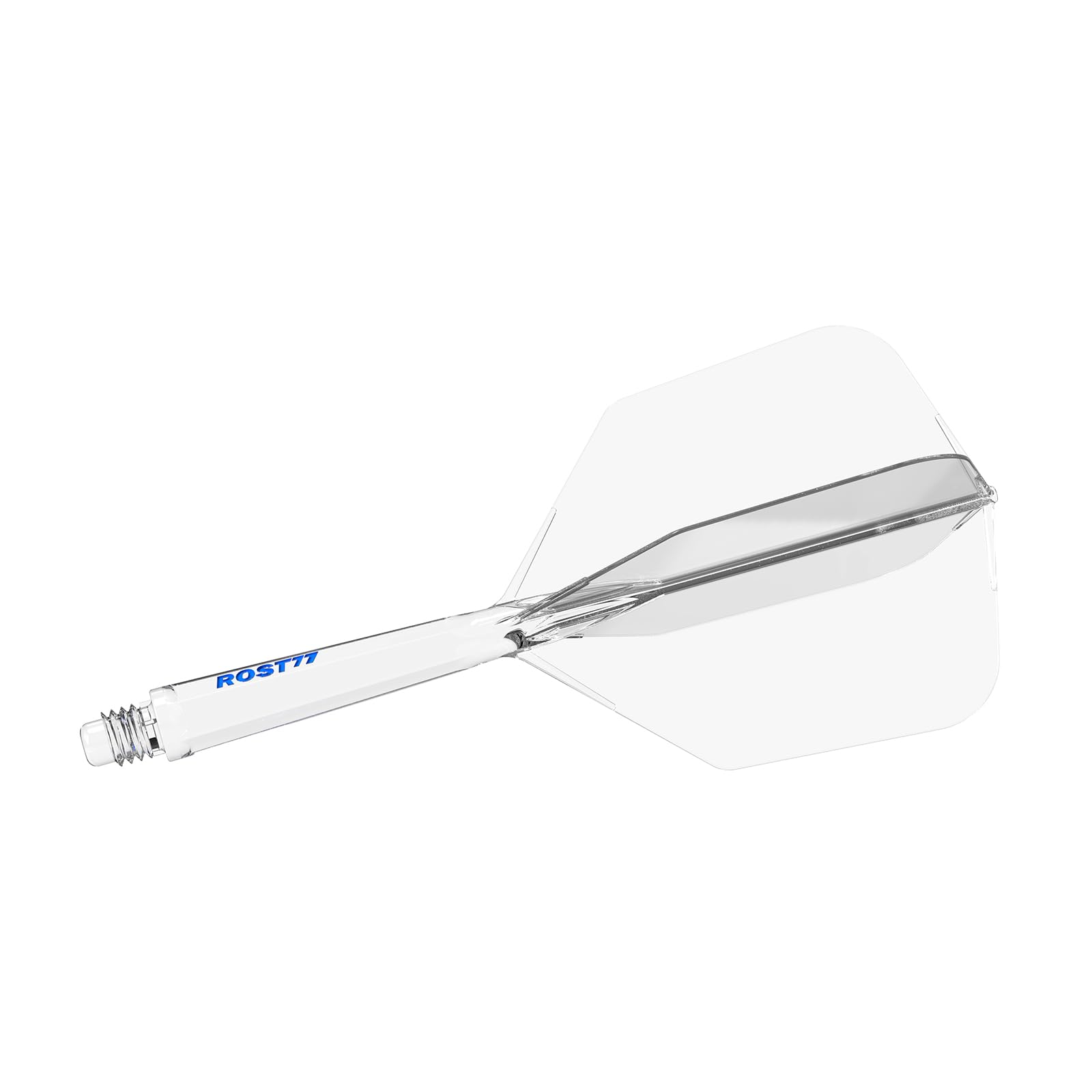 CUESOUL Dart Shaft and Flight Set, Big Wing Shape, L-33mm, Ice with Blue Logo