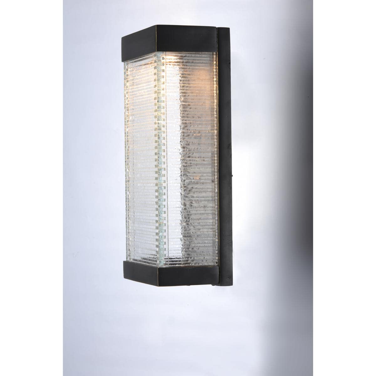 Maxim Stackhouse 12W LED Outdoor Wall Mount Light, 7in Wide x 16in High, Bronze, Model 55226CLBZ, Vivex Material