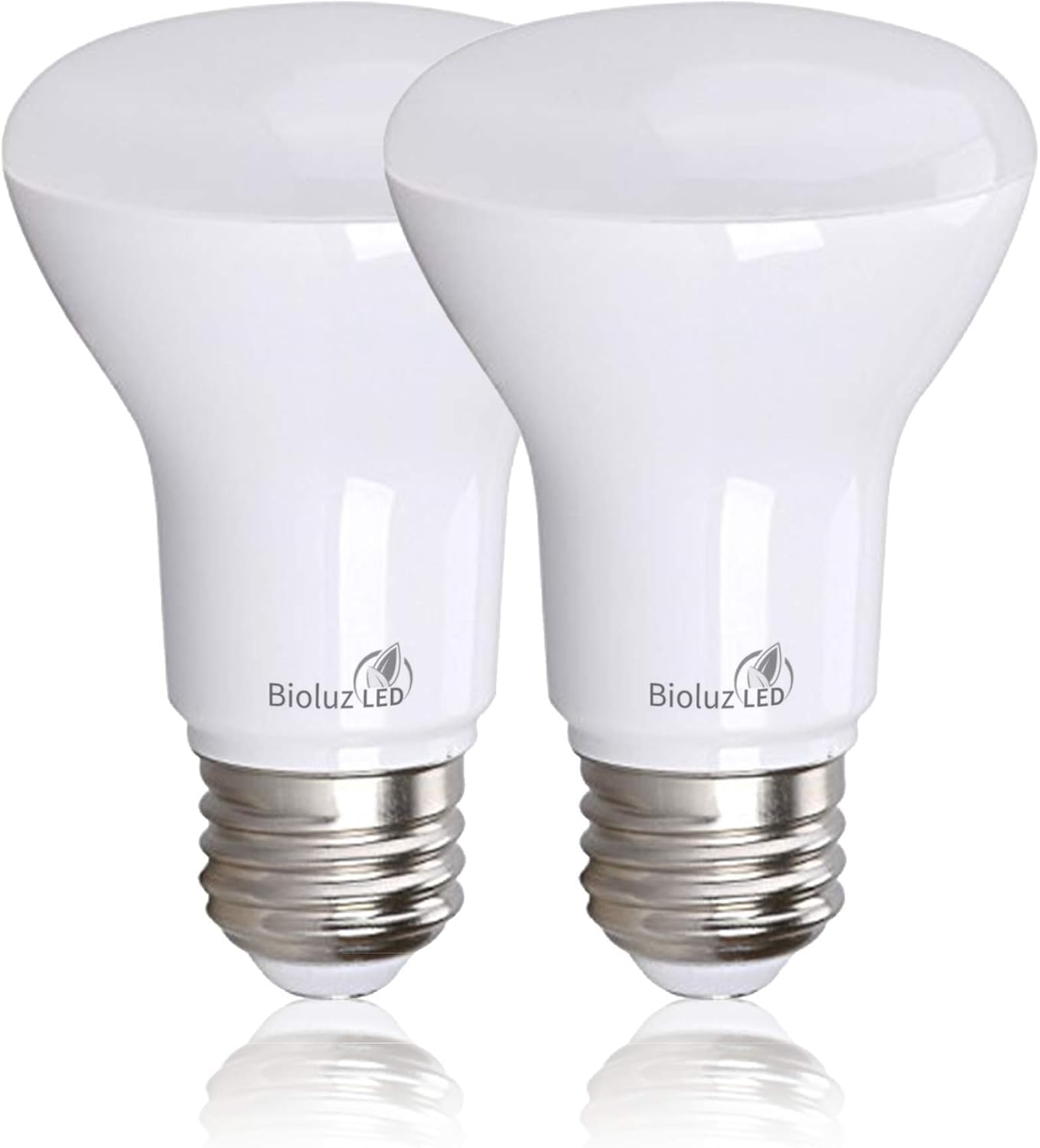 Bioluz Led 2 Pack Br20 Led Bulbs Indoor Flood Light R20 Dimmable High Cri 3000K Soft White, 50 Watt Equivalent Uses 7W, 540 Lume