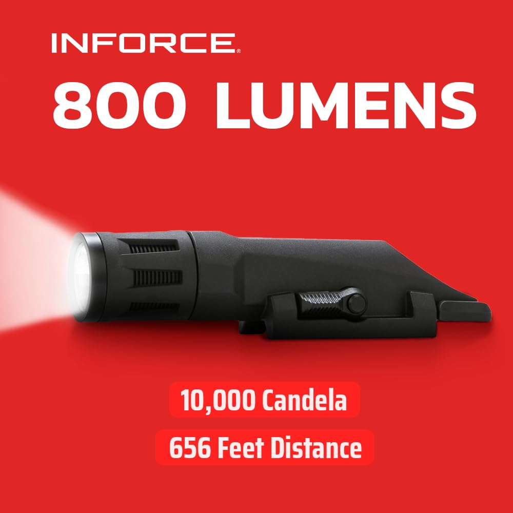 Inforce WMLX 800 Lumens Gen 2 Weaponlight White Light, Black Body (Black)