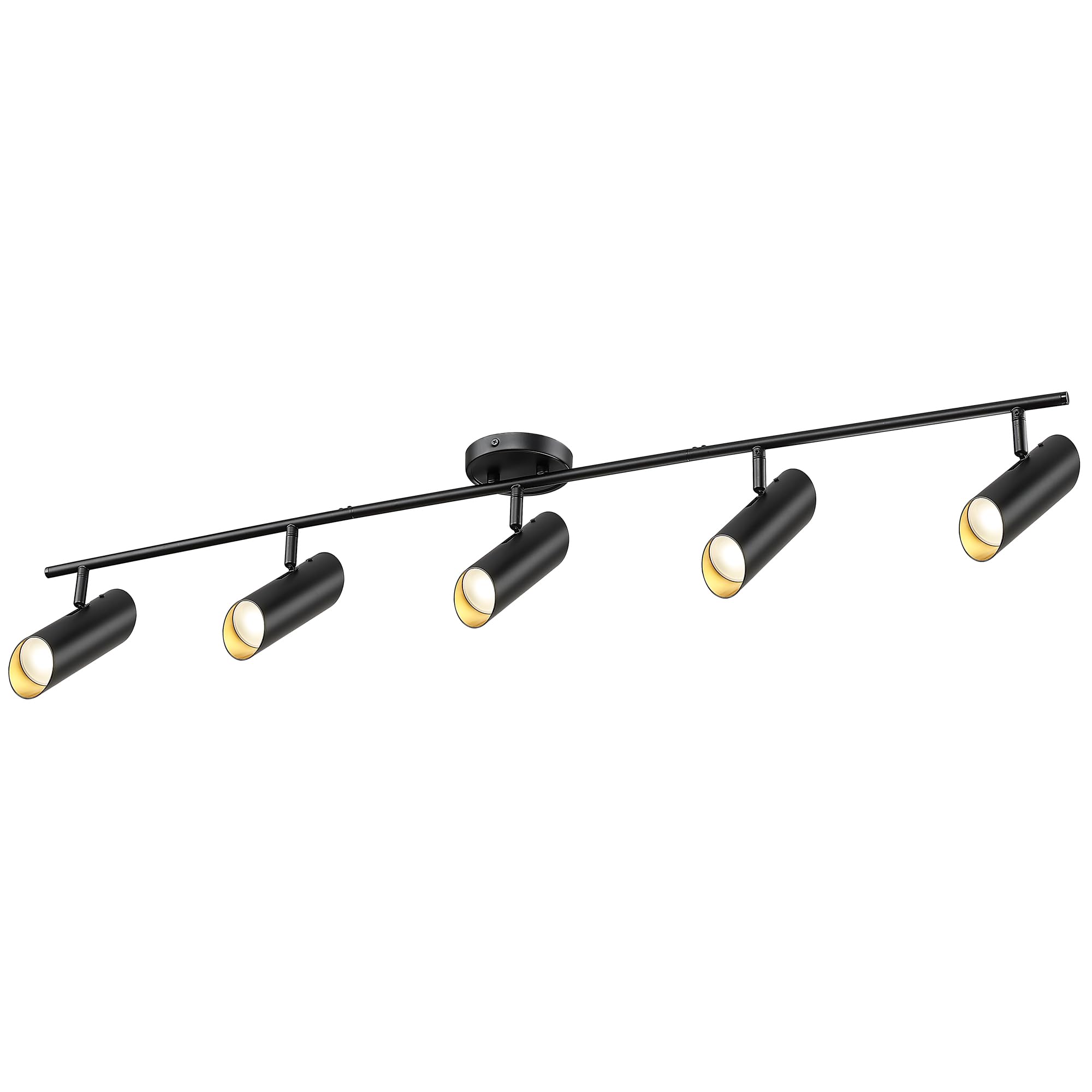 Femila 44 Adjustable Led Track Light  4000K Black Ceiling Track Lighting Fixture  350?Rotatable  Modern Led Track Light Kit  4Fs79Tl-5 Bk