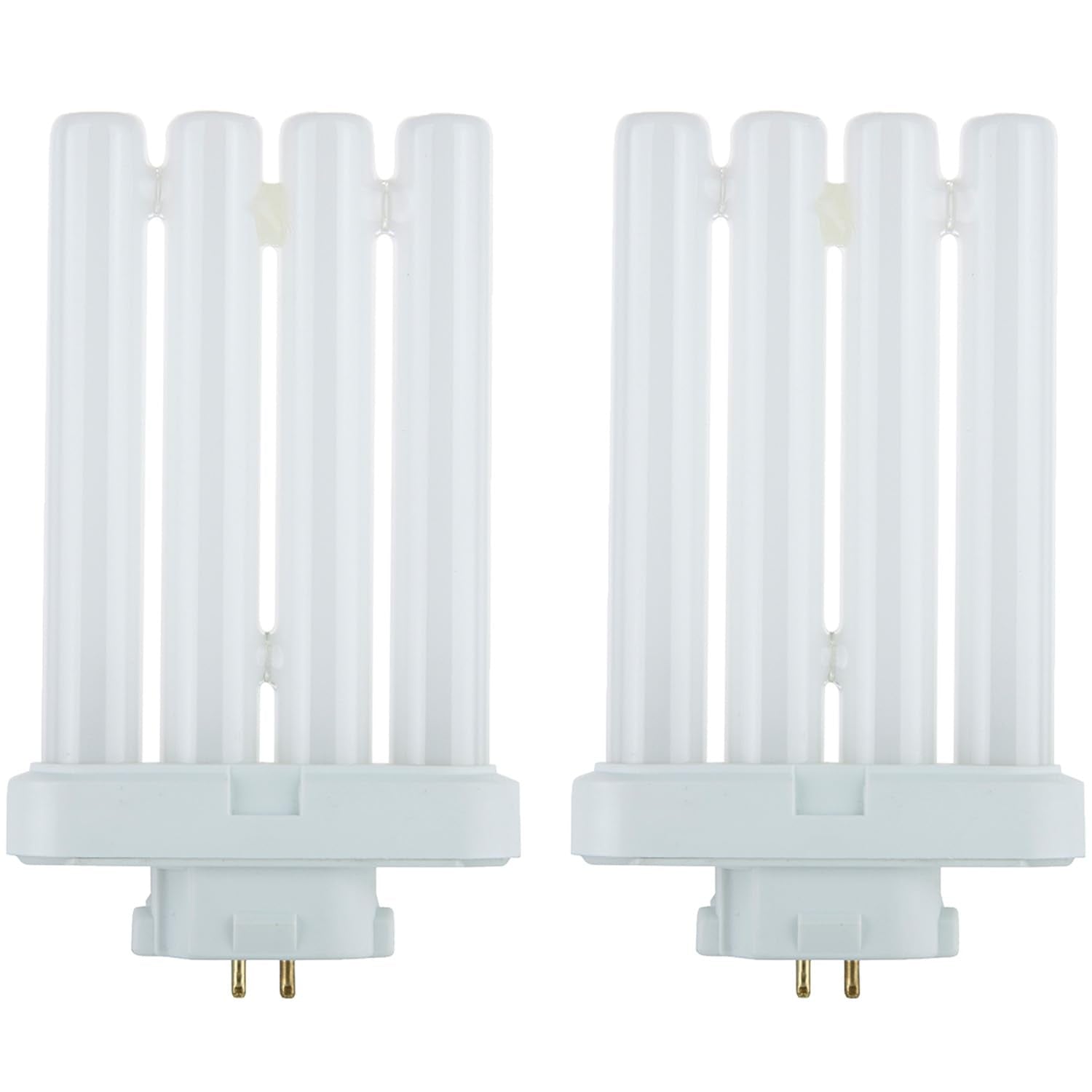 Sunlite 40530 Fml27/30K/2Pk Quad Tube Plug-In Compact Fluorescent Lamp, Fml 4-Pin, 27 Watts, 1500 Lumens, 3000K Warm White, 4-Pi