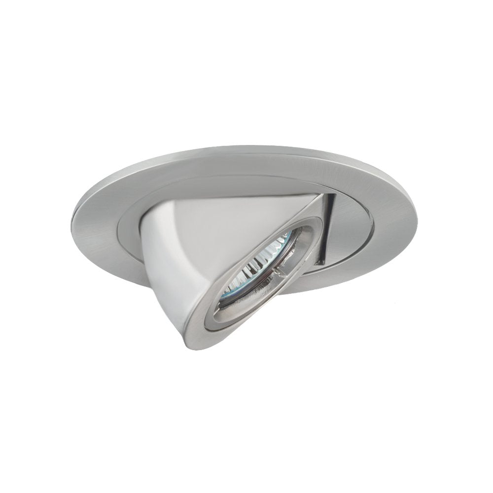 Jesco Lighting TM411ST 5&quot; Dropped Dish Shower with Low Voltage Trim, Satin Chrome Finish with Frosted Opal White Glass