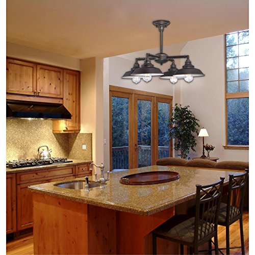 Westinghouse Four-Light Chandelier, Metal, 4 Light, Oil Rubbed Bronze with Highlights, Model 6343300