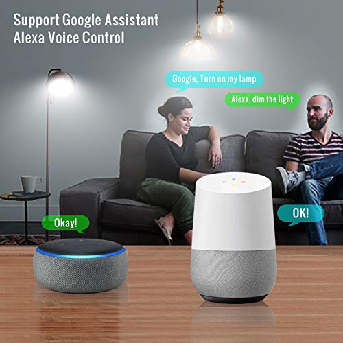 Dogain Smart Led Light Bulb, Wifi Color Changing, E12 Base, Dimmable, 4 Pack, Works With Alexa