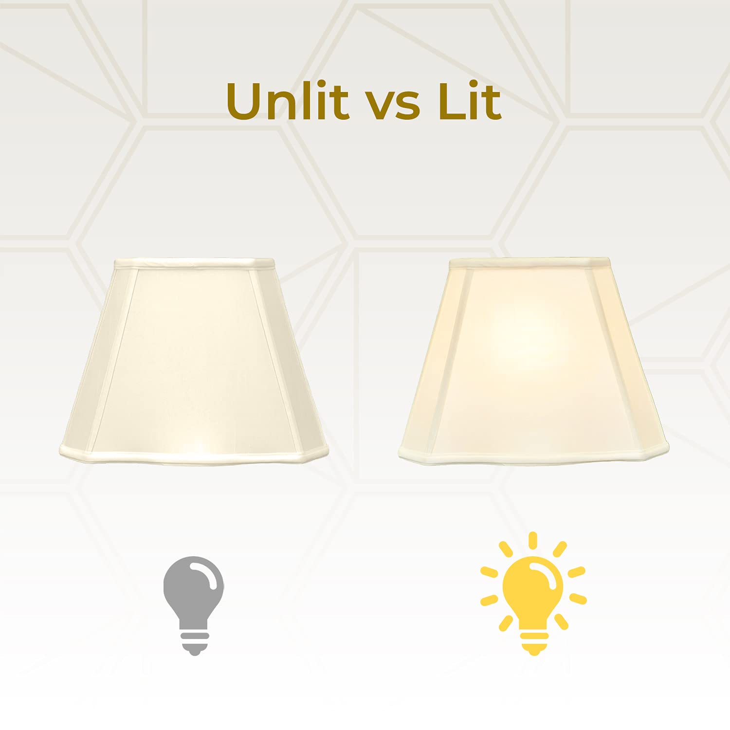 Royal Designs Bottom Rectangle Basic Lamp Shade, Beige, (4 X 6) X (7 X 10) X 8.5 (Bs-747-10Bg)