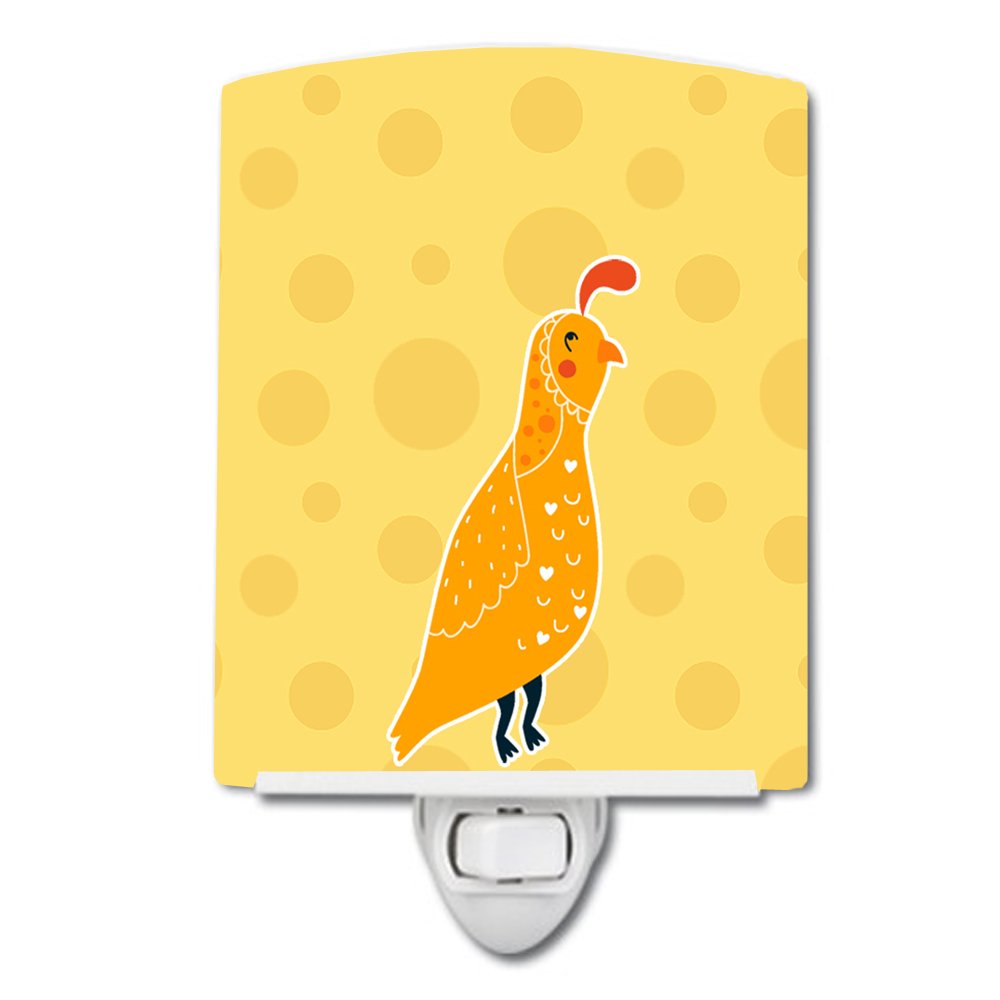 Carolines Treasures BB6739CNL Partridge in Polkadots Ceramic Night Light Compact, ULCertified, Ideal for Bedroom, Bathroom, Nu