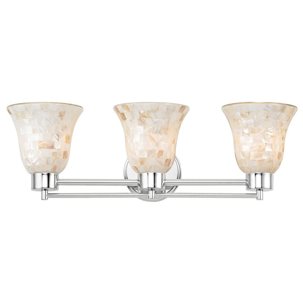 Design Classics Bathroom Light - Mosaic Glass, Alloy Steel, Chrome Finish