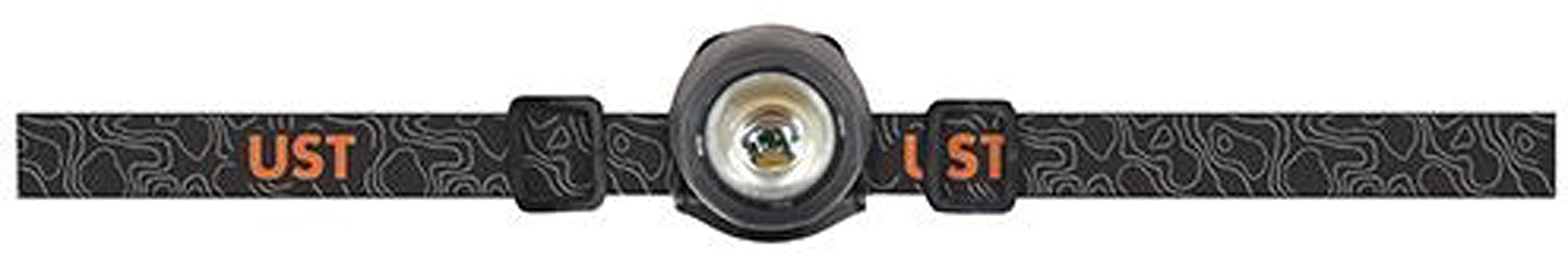 ust Waterproof SplashFlash LED Headlamp, One Size, Orange/Gray, Model 20-12458, with Clip and Headstrap